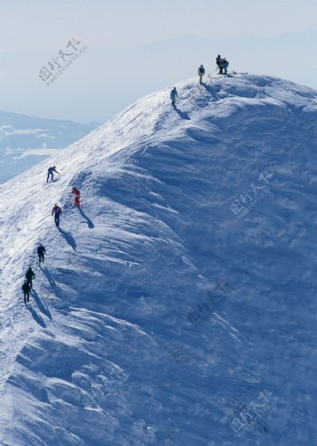 体育运动滑雪登山图片
