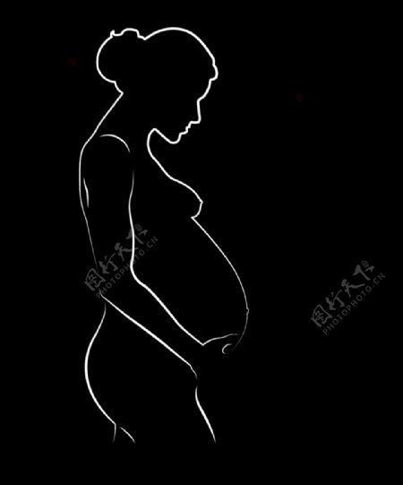 孕妇轮廓素材图