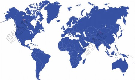 蓝色世界地图设计