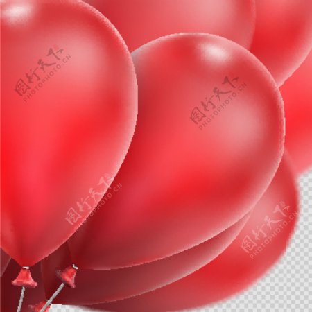 美丽的红色气球设计矢量