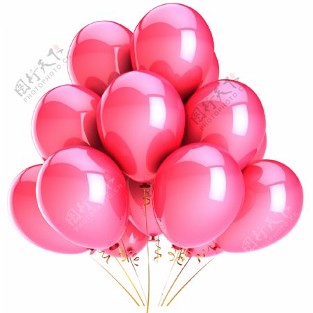 漂亮的粉色气球