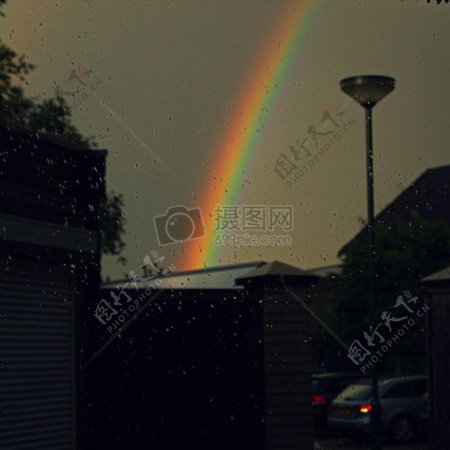雨后的漂亮彩虹