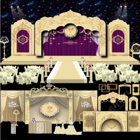 金色城堡婚礼舞台