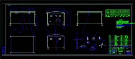 双梁吊钩桥式起收设计CAD机械图纸