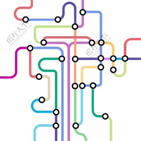 抽象的地铁地图