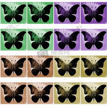 无缝壁纸蝴蝶模式对称性饰品抽象背景图形数字