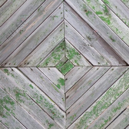 长绿色苔藓的木板背景