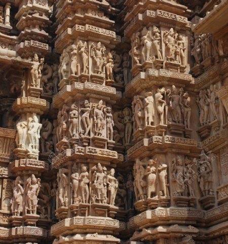 雕刻人物印度建筑图片