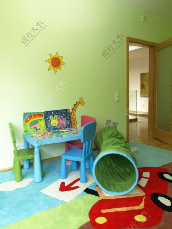 彩色时尚儿童房效果图图片