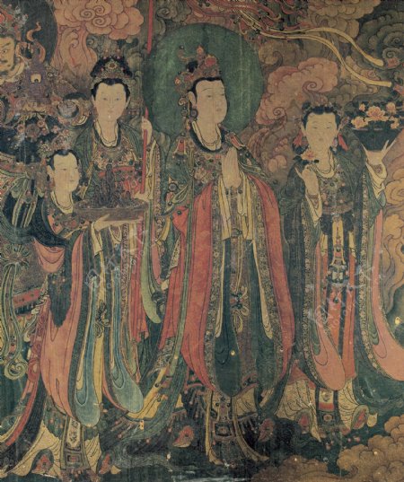 法海寺壁画27帝释天及三侍女