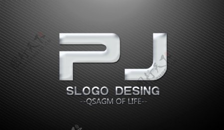 PJ字母logo设计
