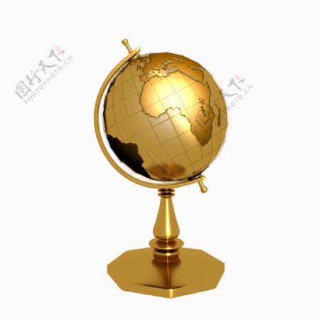 黄金地球仪图片