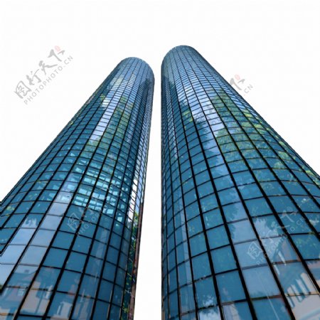 圆柱形的高楼大厦图片