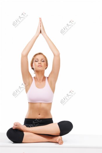 练瑜伽的性感美女图片