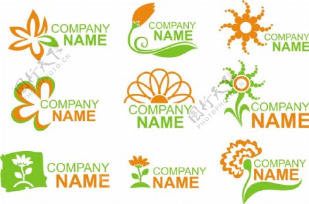 创意花卉logo设计图片