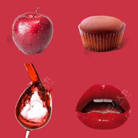 红苹果红酒红嘴唇蛋糕