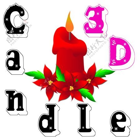 candle3d字體