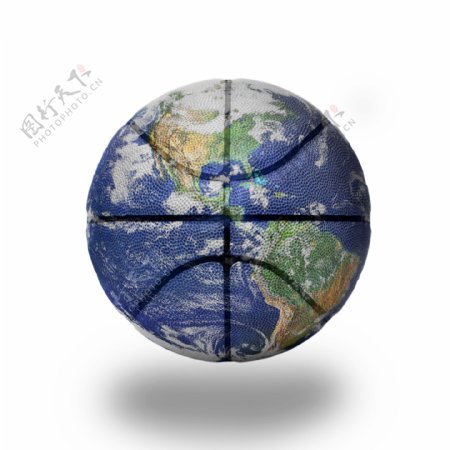 创意世界地图篮球图片