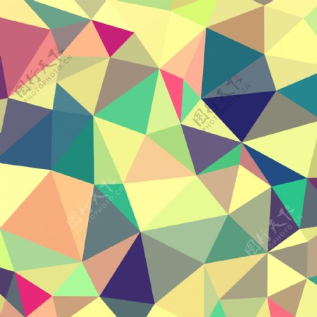 彩色三角形立体视觉效果图图片