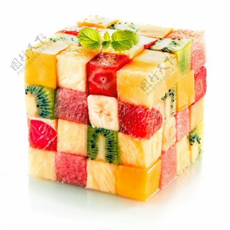 水果组成的正方体图片