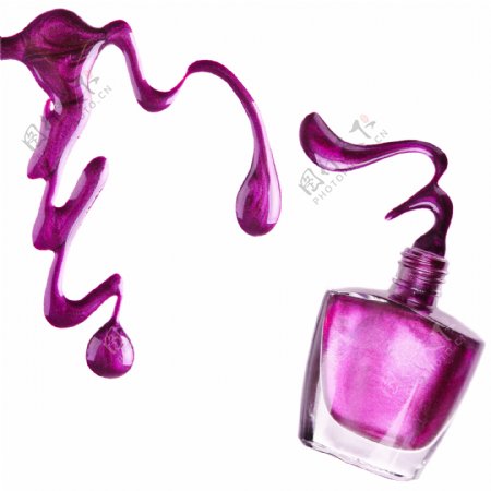 紫色指甲油图片