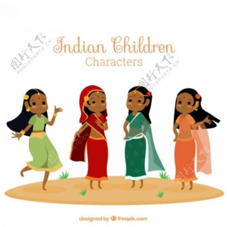 印度女性插画
