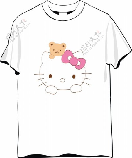 小猫T恤素材