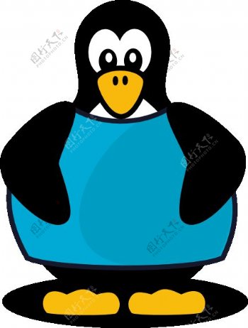 一个衬衫剪辑艺术企鹅