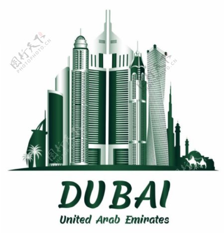 沙特阿拉伯王国都市建筑图标图片