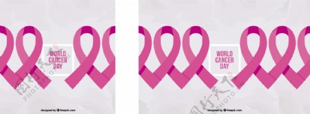 世界癌症日粉红丝带的背景
