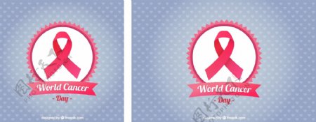 世界癌症日背景粉红丝带和心脏