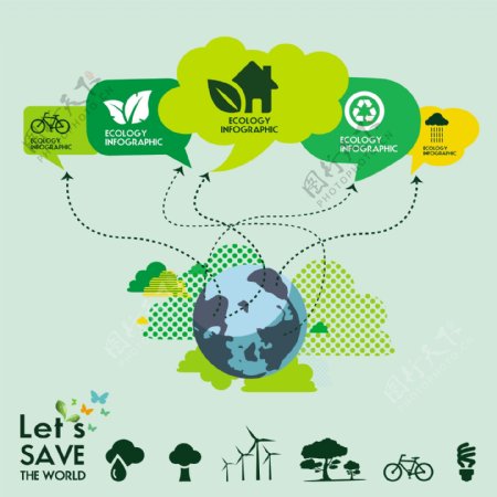 生态信息图表图片绿色