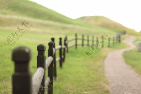 栅栏篱笆风景图片