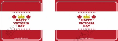 快乐的维多利亚日加拿大国旗背景