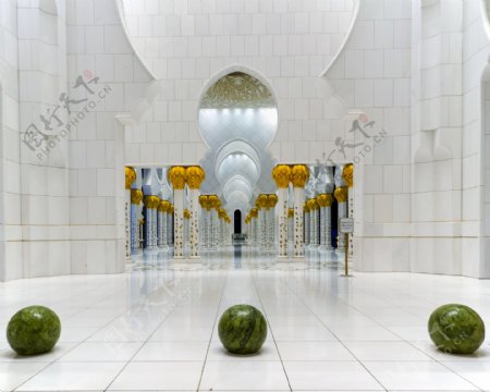 漂亮的清真寺柱子图片