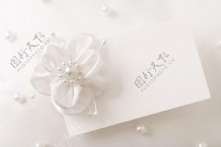 珍珠与婚礼贺卡图片