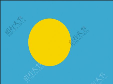 矢量帕劳国旗