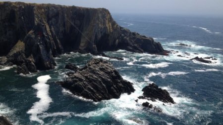 海洋大自然海洋岩石波浪海岸悬崖岸