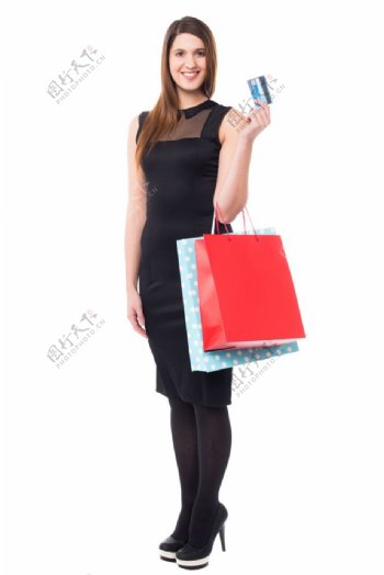 购物的时尚女人图片