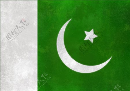免费矢量巴基斯坦国旗的水彩肌理