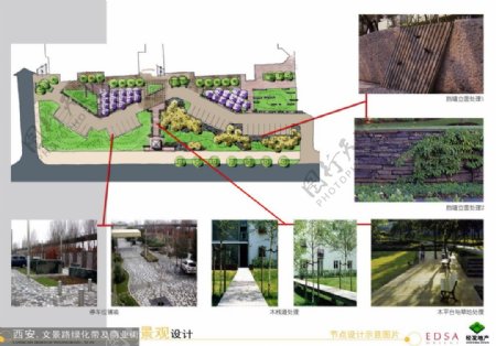 60.西安文景路绿化带及商业街景观设计