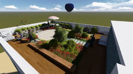 屋顶花园景观设计绿化设计园林景观设计