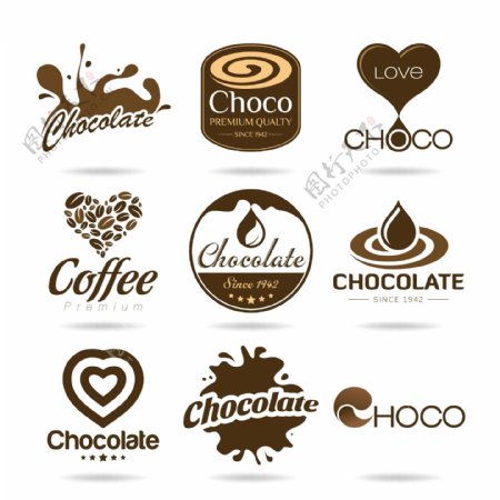 创意巧克力咖啡图标