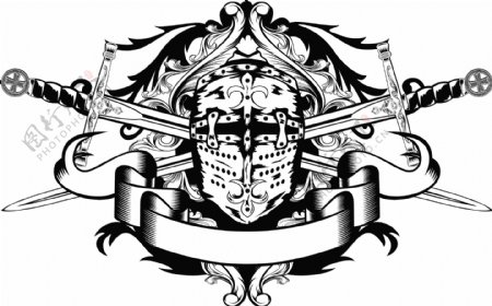 宝剑盔甲徽标