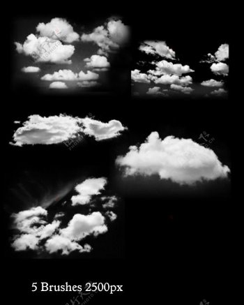 天空洁白的云朵photoshop笔刷素材