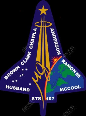 STS107飞行徽章