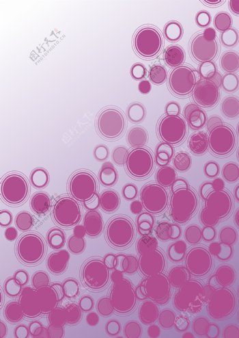 粉色气泡背景矢量图