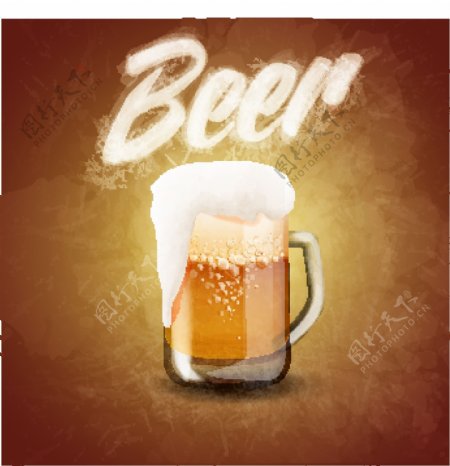 啤酒标签图标矢量图片