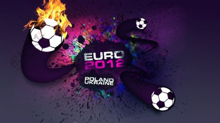位图主题2012欧洲杯文字英文免费素材