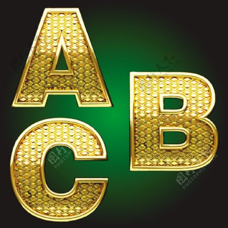 ABC金属字母